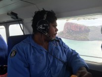 Scientists and rangers study marine life from the air